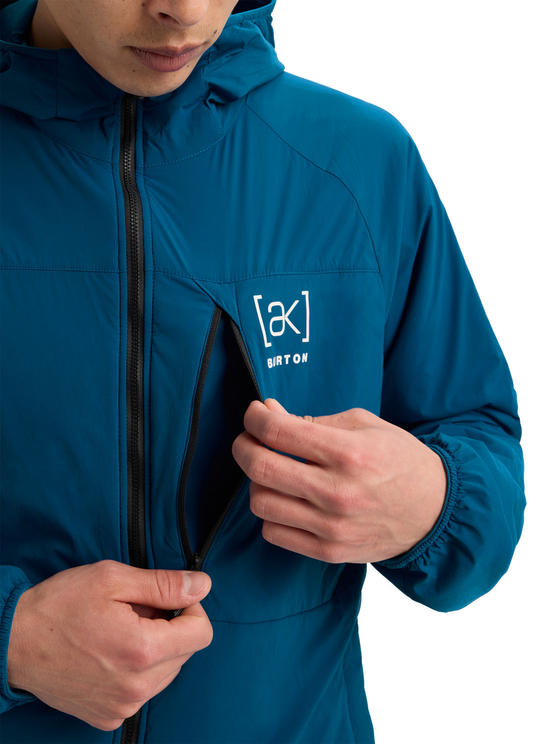 Men's Burton [ak] Helium Hooded Stretch Insulated Jacket - Blue Teal - Burton Jacket Mid - alternate view 5