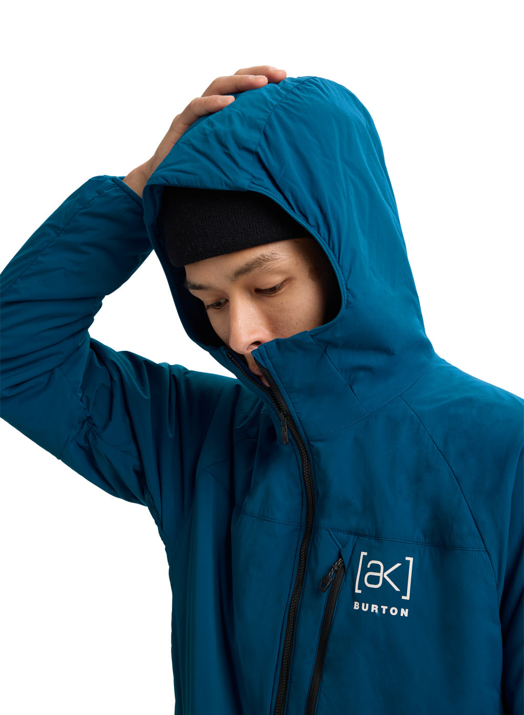 Men's Burton [ak] Helium Hooded Stretch Insulated Jacket - Blue Teal - Burton Jacket Mid - alternate view 6