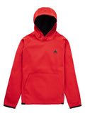 Kids' Burton Crown Weatherproof Fleece Pullover - Flame Scarlet - Burton Pullover Hoodie Apparel