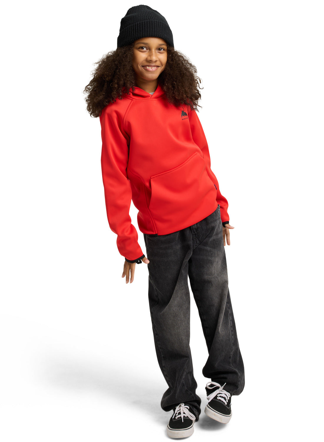 Kids' Burton Crown Weatherproof Fleece Pullover - Flame Scarlet - Burton Pullover Hoodie Apparel - alternate view 2