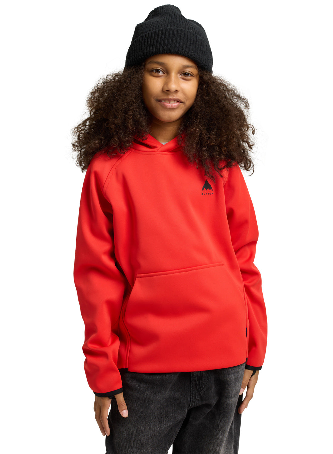 Kids' Burton Crown Weatherproof Fleece Pullover - Flame Scarlet - Burton Pullover Hoodie Apparel - alternate view 3