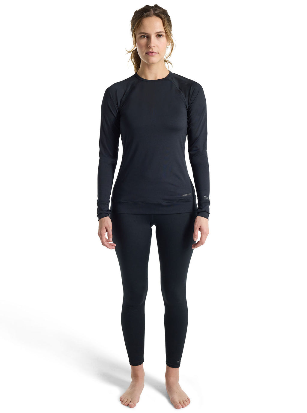 Women's Burton Lightweight X Base Layer Crewneck - True Black - Crew Neck Base