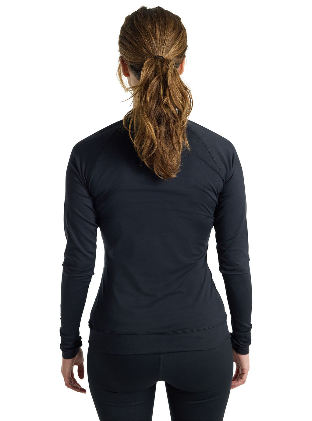 Women's Burton Lightweight X Base Layer Crewneck - True Black - Crew Neck Base