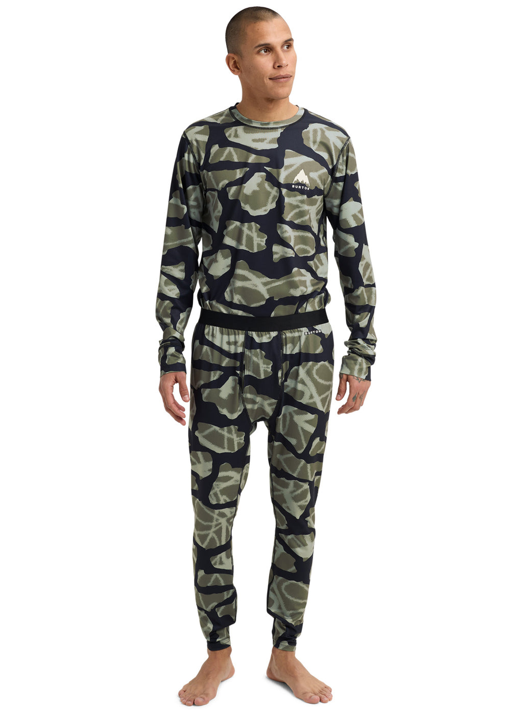 Men's Burton Lightweight X Base Layer Pants - Graffiti Camo - Burton Pants Base - alternate view 2