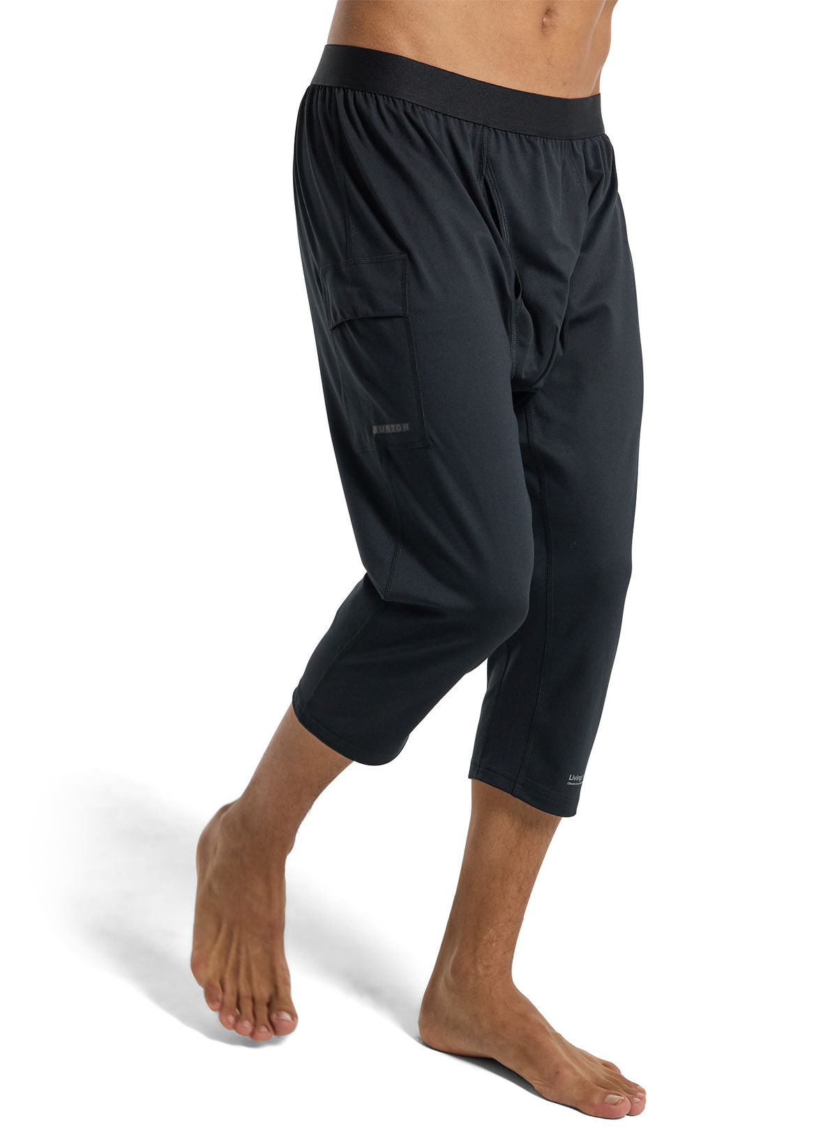 Men's Burton Midweight X Base Layer Three-Quarter Boot Pants - True Black - Pants Base