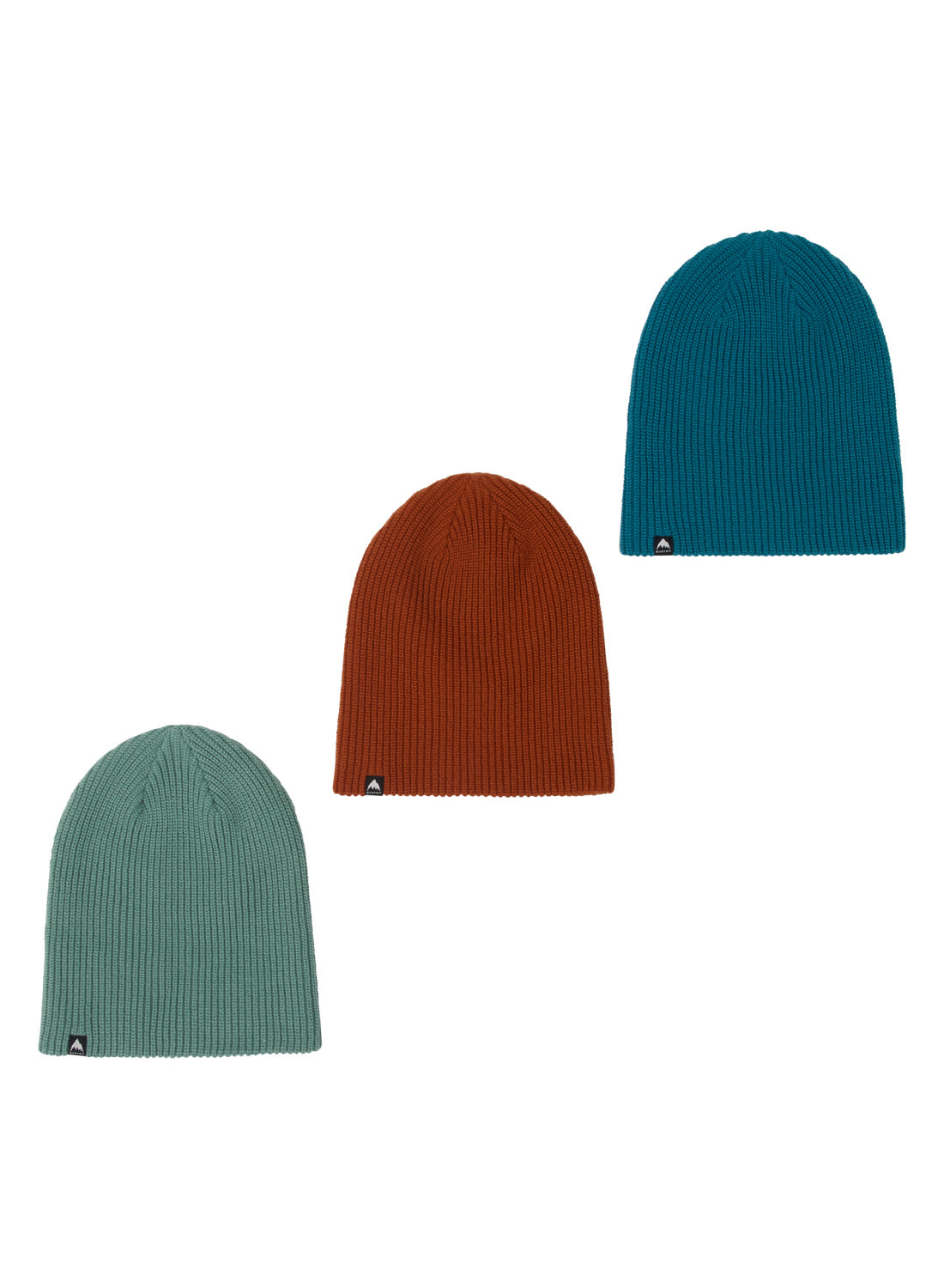 Burton Recycled DND Beanie (3 Pack) - Chestnut Brown Blue Teal Soft Sage OS