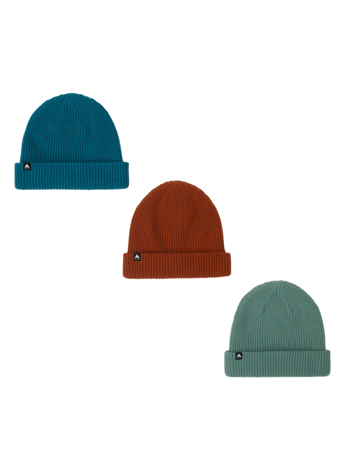 Burton Recycled DND Beanie (3 Pack) - Chestnut Brown / Blue Teal / Soft Sage - Burton Beanies - alternate view 2