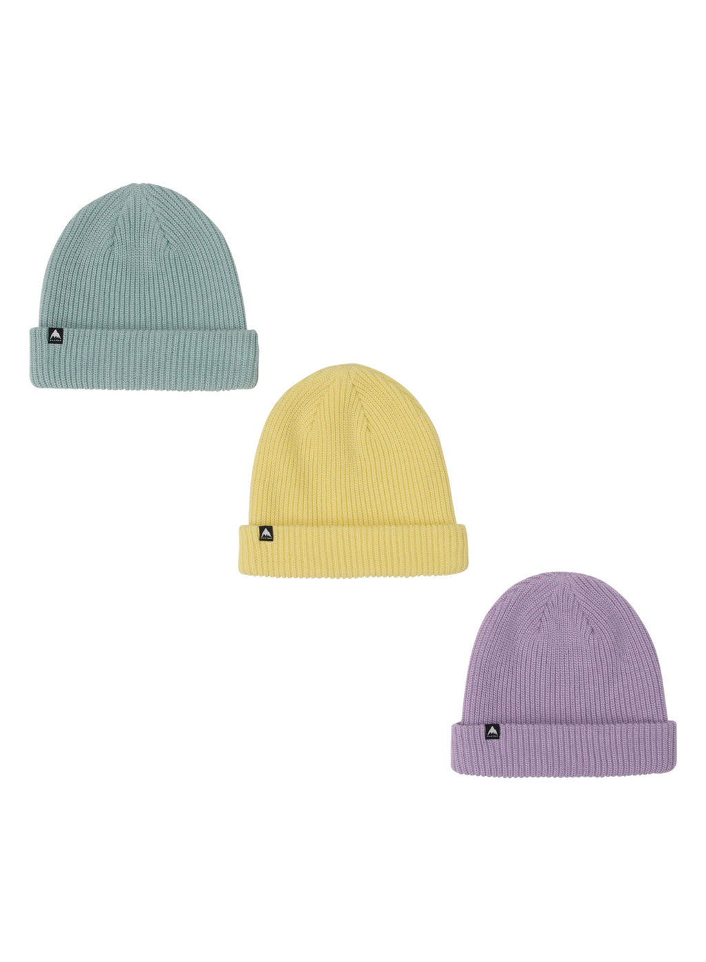 Burton Recycled DND Beanie (3 Pack) - Washed Lavender/Light Teal/Glow Yellow Green - Burton Beanies - alternate view 2