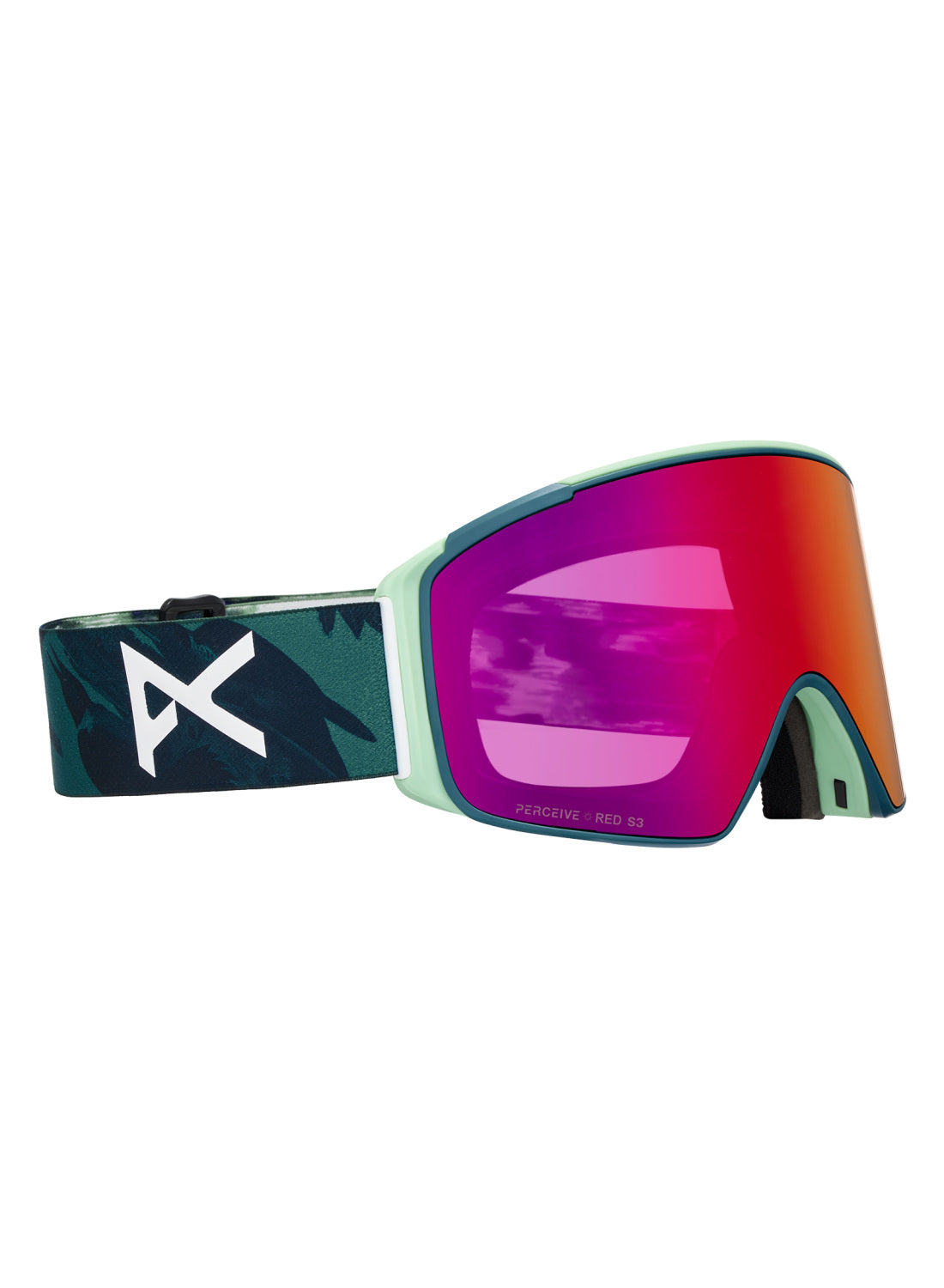 Anon M4S Goggles (Cylindrical) + Bonus Lens + MFI Face Mask - Family Tree / Perceive Sunny Red - Anon Magnatech Goggle