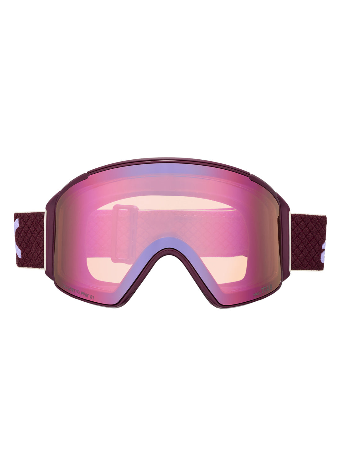 Anon M4S Goggles (Cylindrical) + Bonus Lens + MFI® Face Mask - Deep Cherry Perceive Cloudy Pink OS