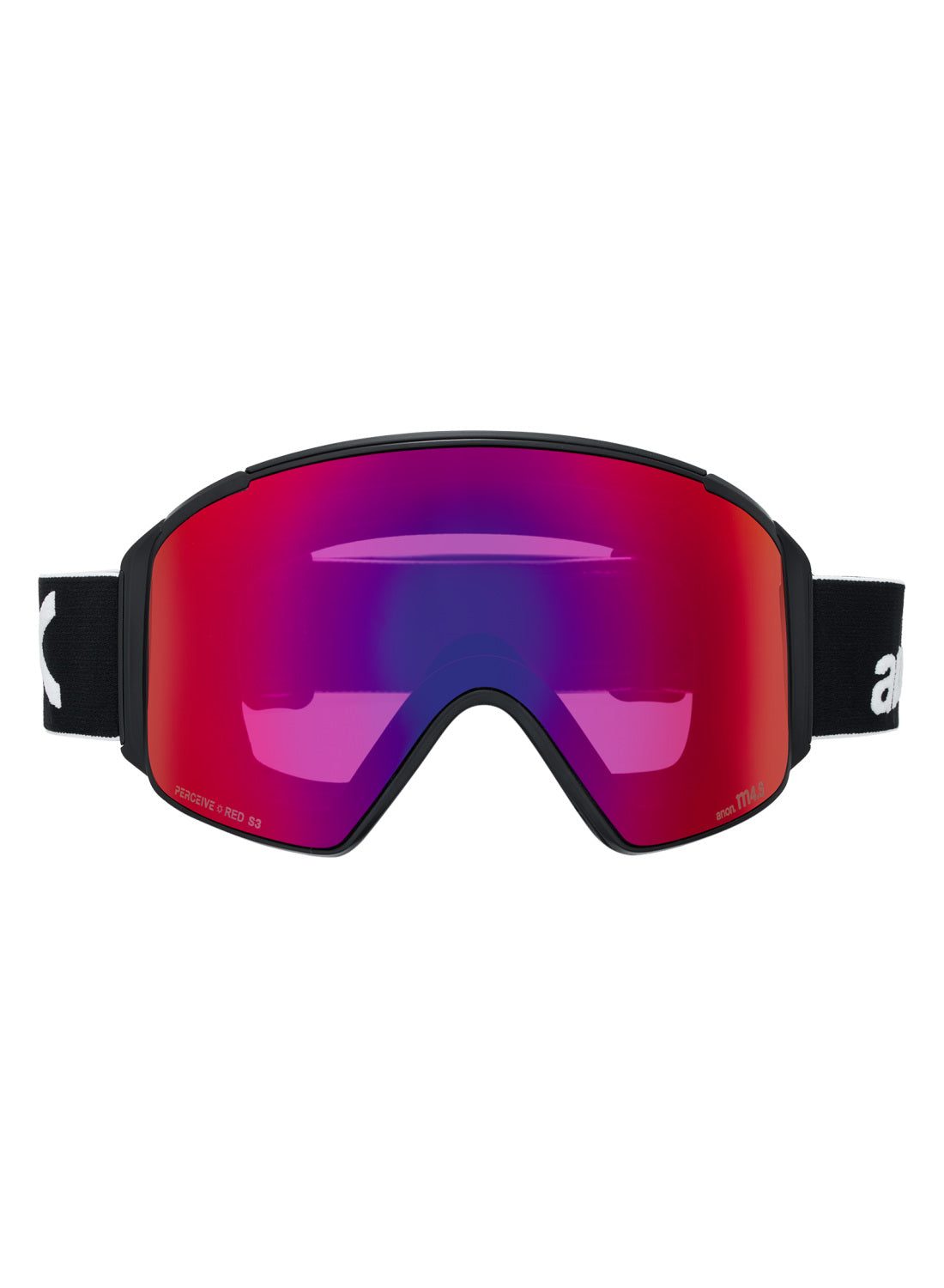 Anon M4S Goggles (Cylindrical) + Bonus Lens + MFI® Face Mask - Black Perceive Sunny Red OS