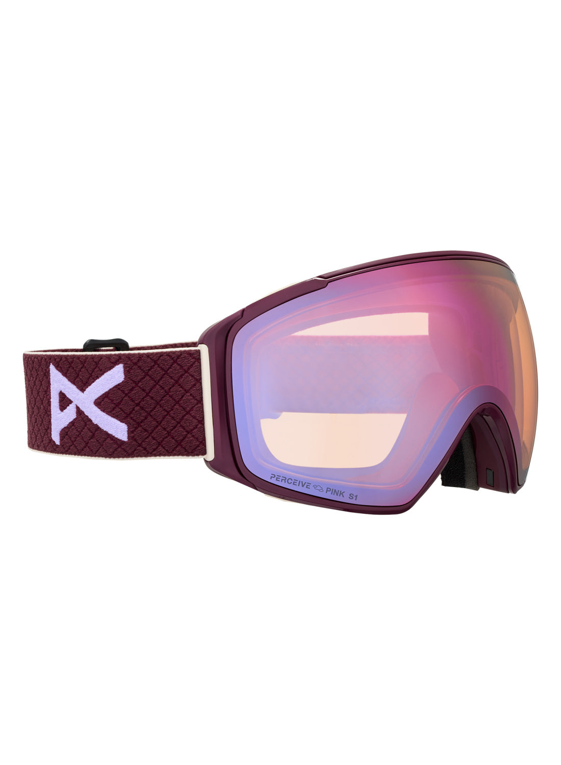 Anon M4S Goggles (Toric) + Bonus Lens + MFI Face Mask - Deep Cherry / Perceive Cloudy Pink - Anon Magnatech Goggle