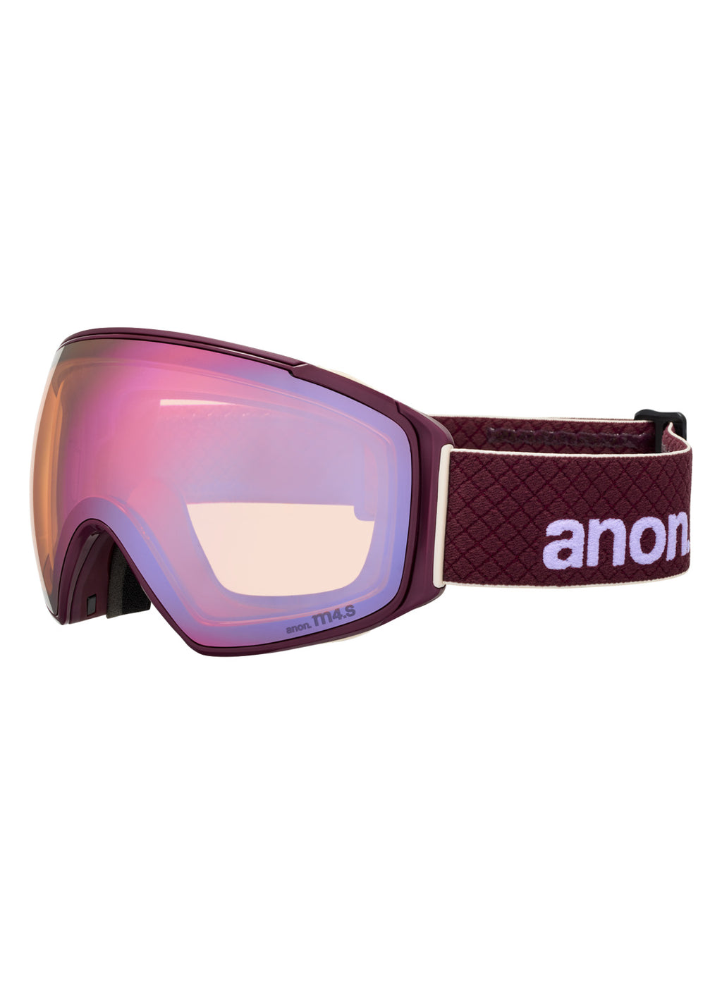 Anon M4S Goggles (Toric) + Bonus Lens + MFI Face Mask - Deep Cherry / Perceive Cloudy Pink - Anon Magnatech Goggle - alternate view 3