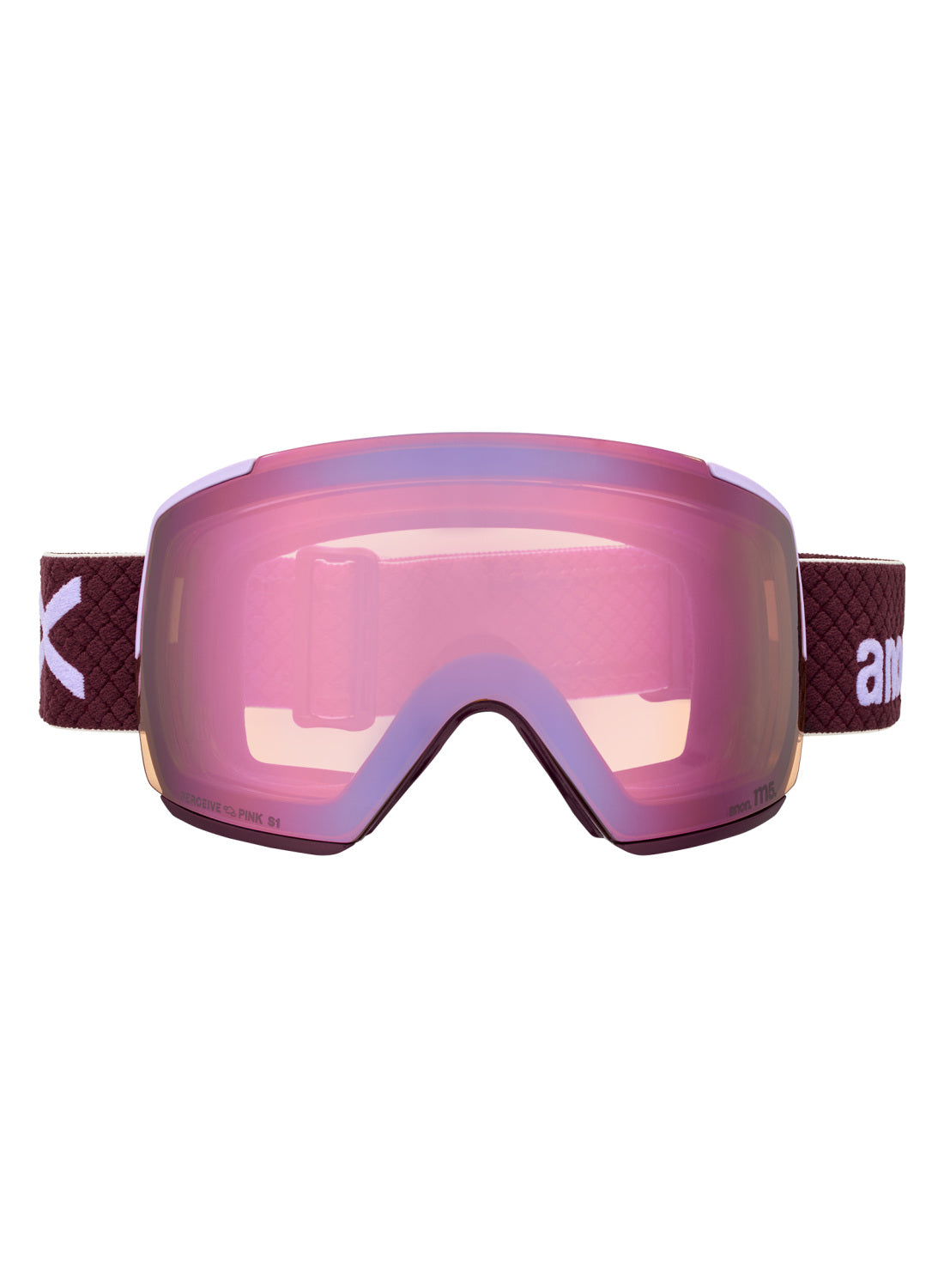 Anon M5 Goggles + Bonus Lens + MFI® Face Mask - Deep Cherry Perceive Cloudy Pink OS