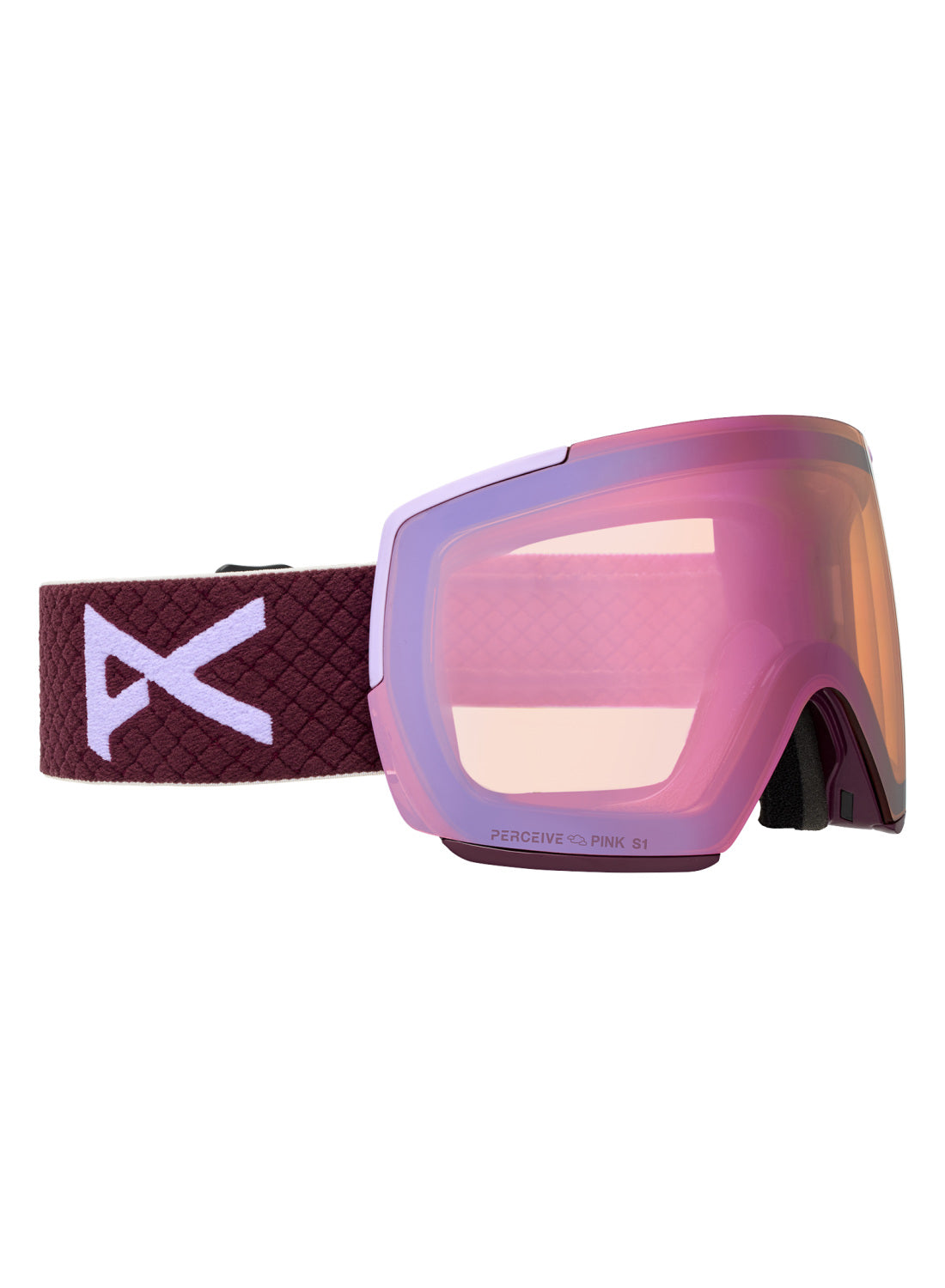 Anon M5 Goggles + Bonus Lens + MFI Face Mask - Deep Cherry / Perceive Cloudy Pink - Anon Magnatech Goggle