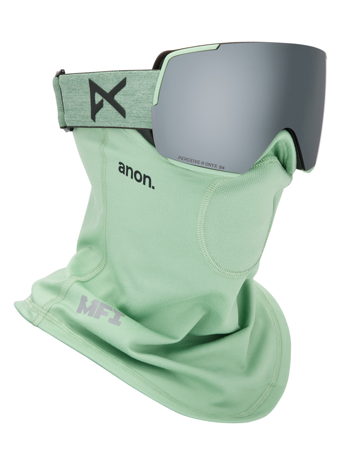 Anon M5S Goggles + Bonus Lens + MFI Face Mask - Soft Sage / Perceive Sunny Onyx - Anon Magnatech Goggle - alternate view 5