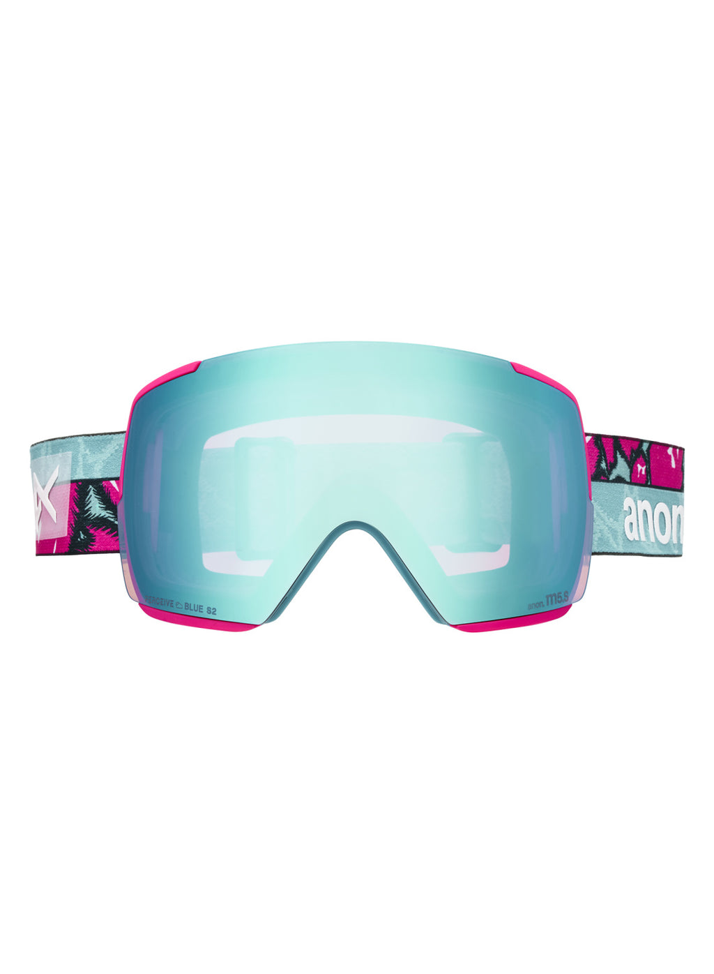 Anon M5S Goggles + Bonus Lens + MFI Face Mask - Pink Tides / Perceive Variable Blue - Anon Magnatech Goggle - alternate view 2