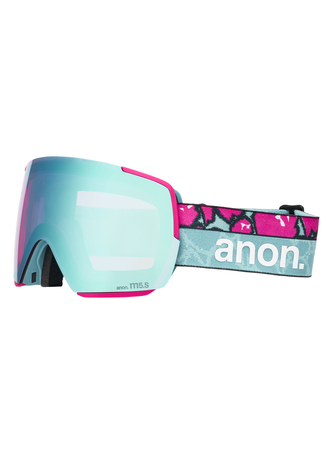 Anon M5S Goggles + Bonus Lens + MFI Face Mask - Pink Tides / Perceive Variable Blue - Anon Magnatech Goggle - alternate view 3