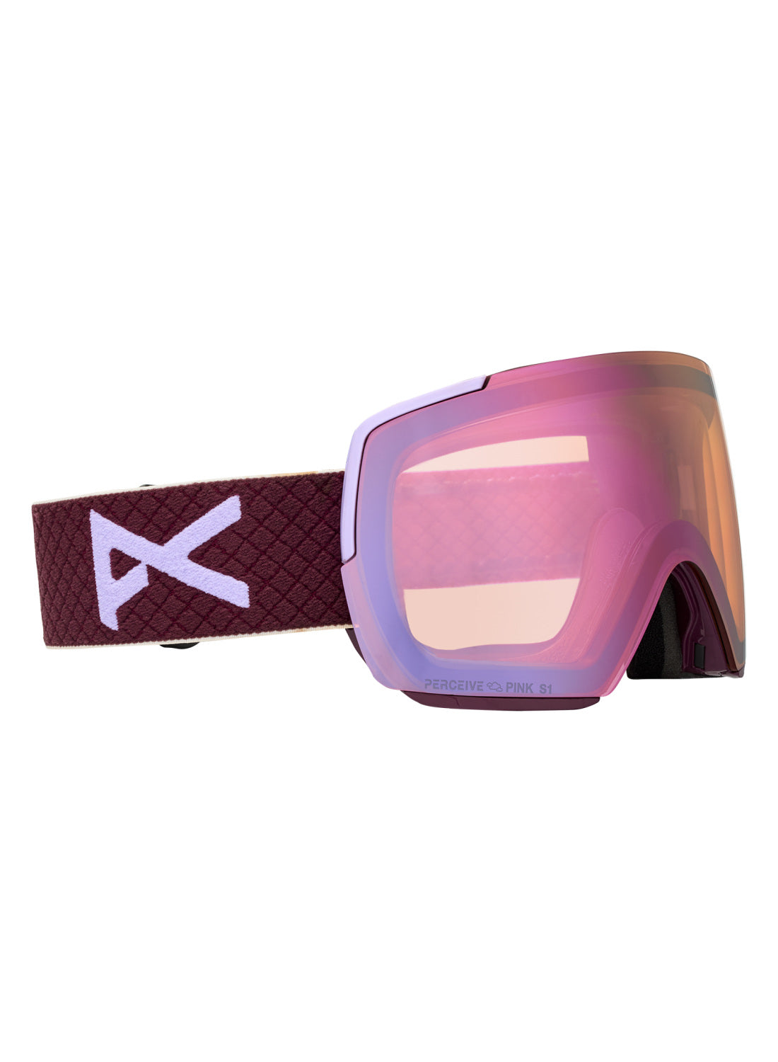 Anon M5S Goggles + Bonus Lens + MFI Face Mask - Deep Cherry / Perceive Cloudy Pink - Anon Magnatech Goggle