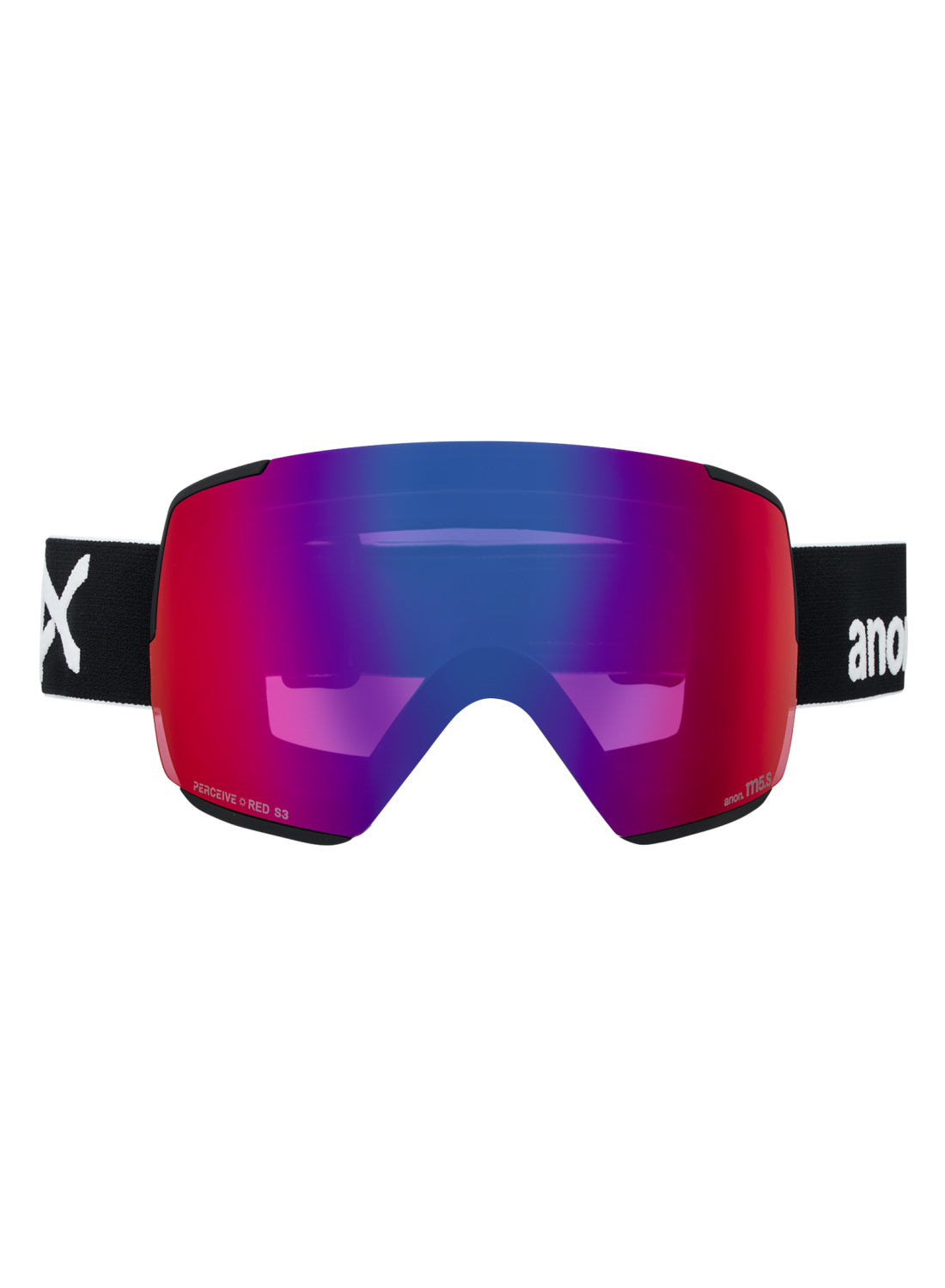 Anon M5S Goggles + Bonus Lens + MFI® Face Mask - Black Perceive Sunny Red OS