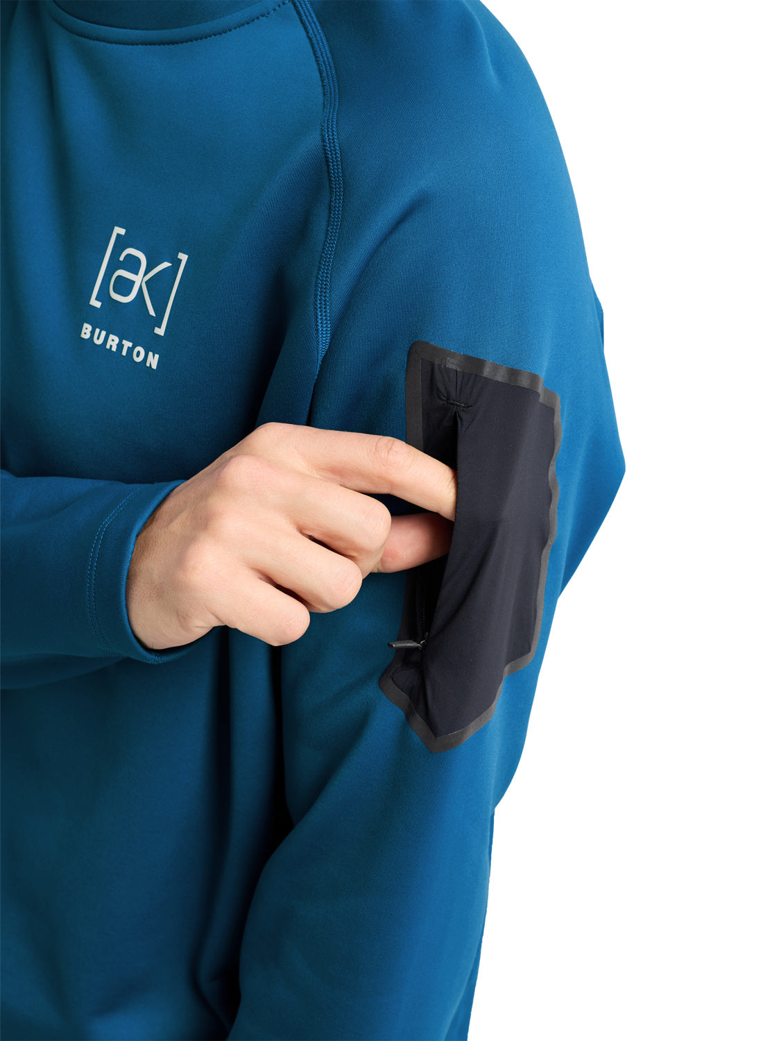 Men's Burton [ak] Baker Stretch Fleece Crew - Blue Teal - Burton Crew Neck Mid - alternate view 5
