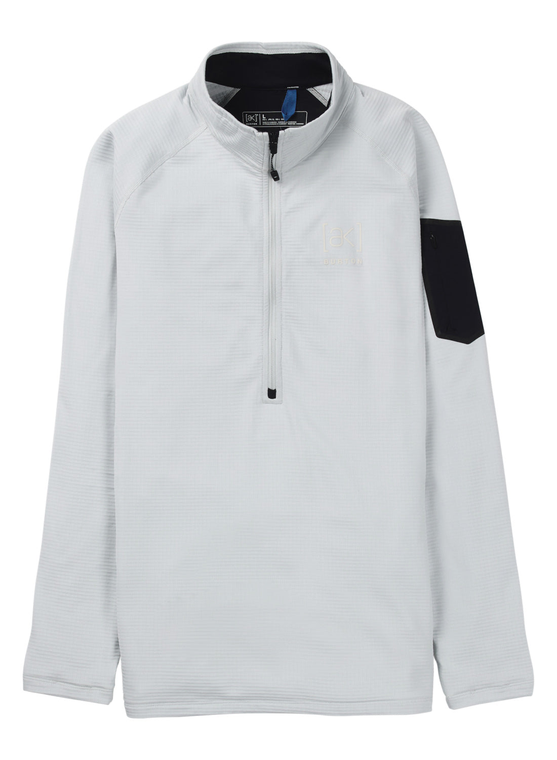 Men's Burton [ak] Helium Grid Half-Zip Fleece - Gray Cloud