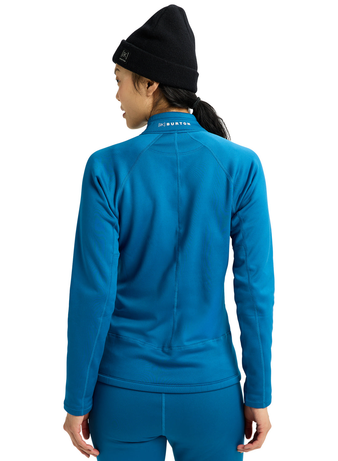 Women's Burton [ak] Baker Stretch Fleece Full-Zip - Blue Teal - Burton Jacket Mid - alternate view 4