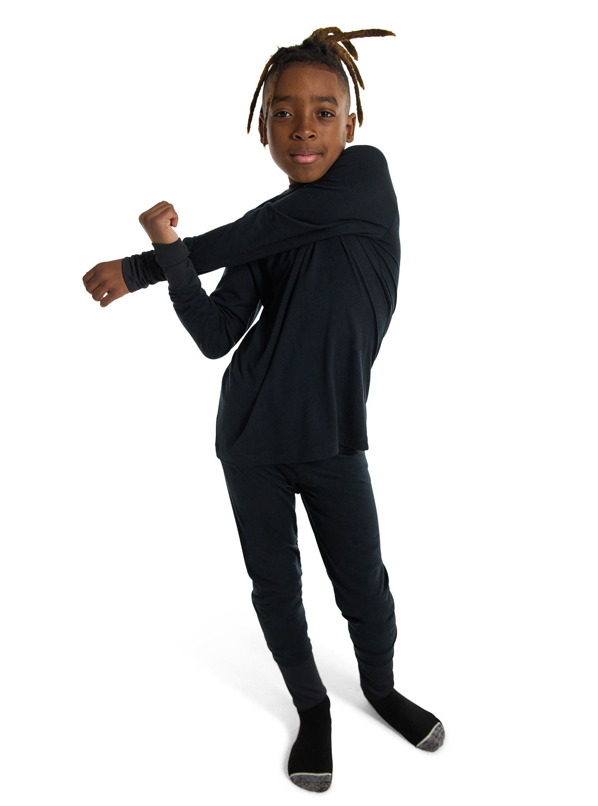 Kids' & Toddlers' Burton Merino Wool Base Layer Set - True Black - Pants Base