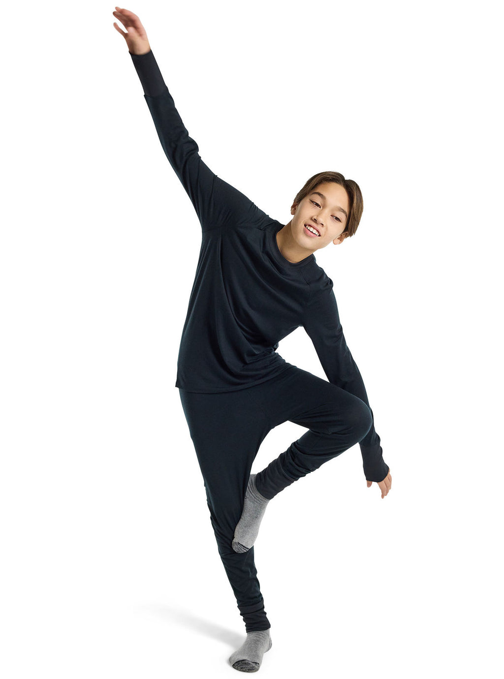 Kids' & Toddlers' Burton Merino Wool Base Layer Set - True Black - Pants Base
