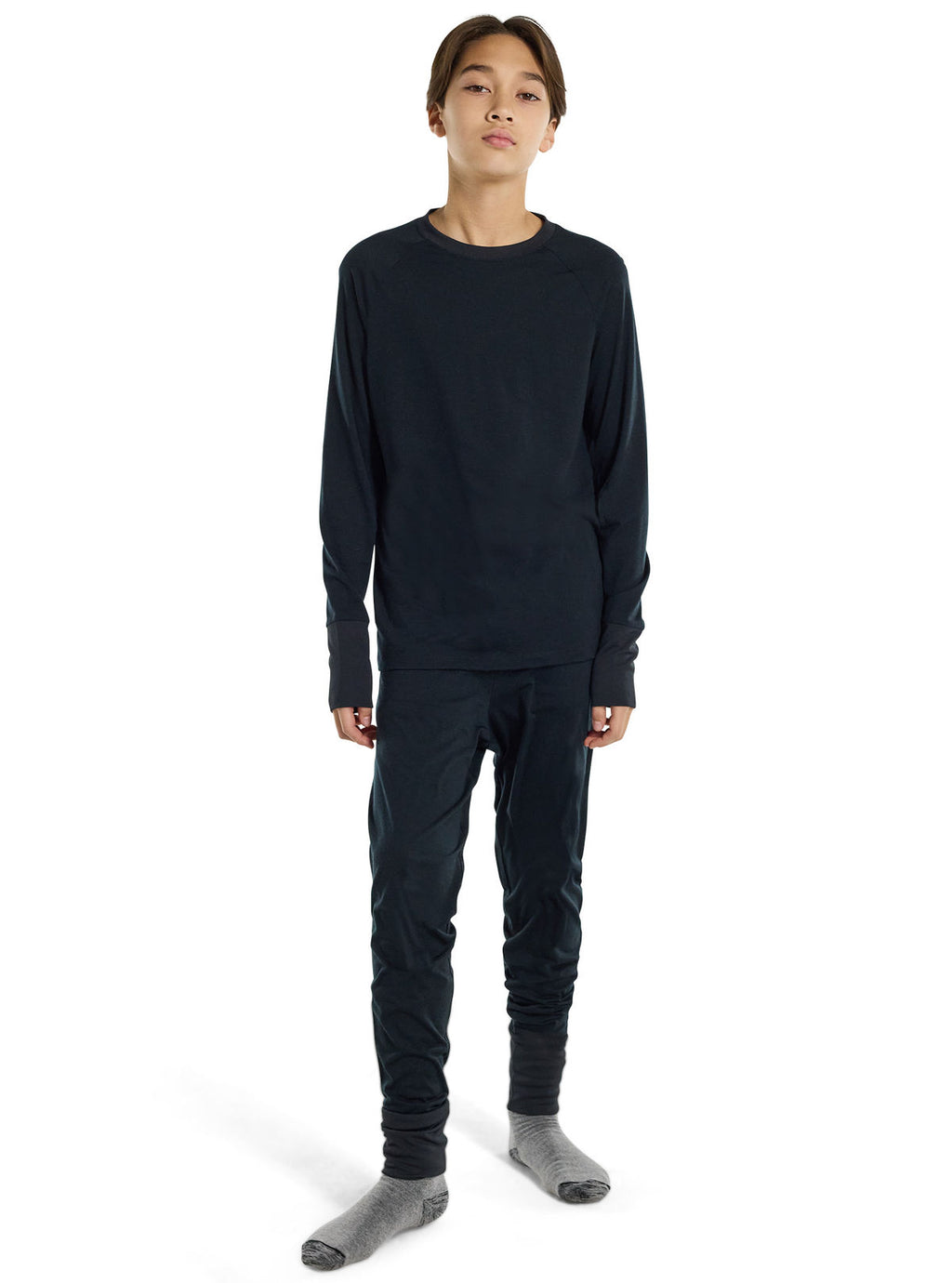 Kids' & Toddlers' Burton Merino Wool Base Layer Set - True Black - Pants Base