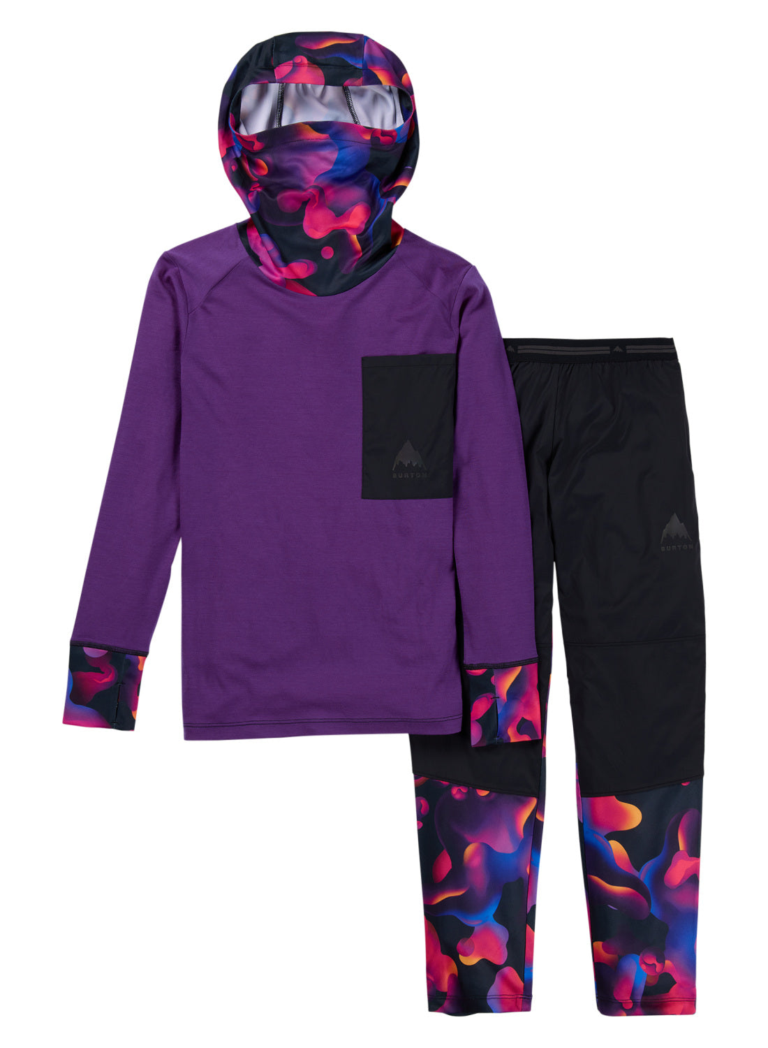 Kids' Burton Outbeam Merino Wool Set - Imperial Purple True Black
