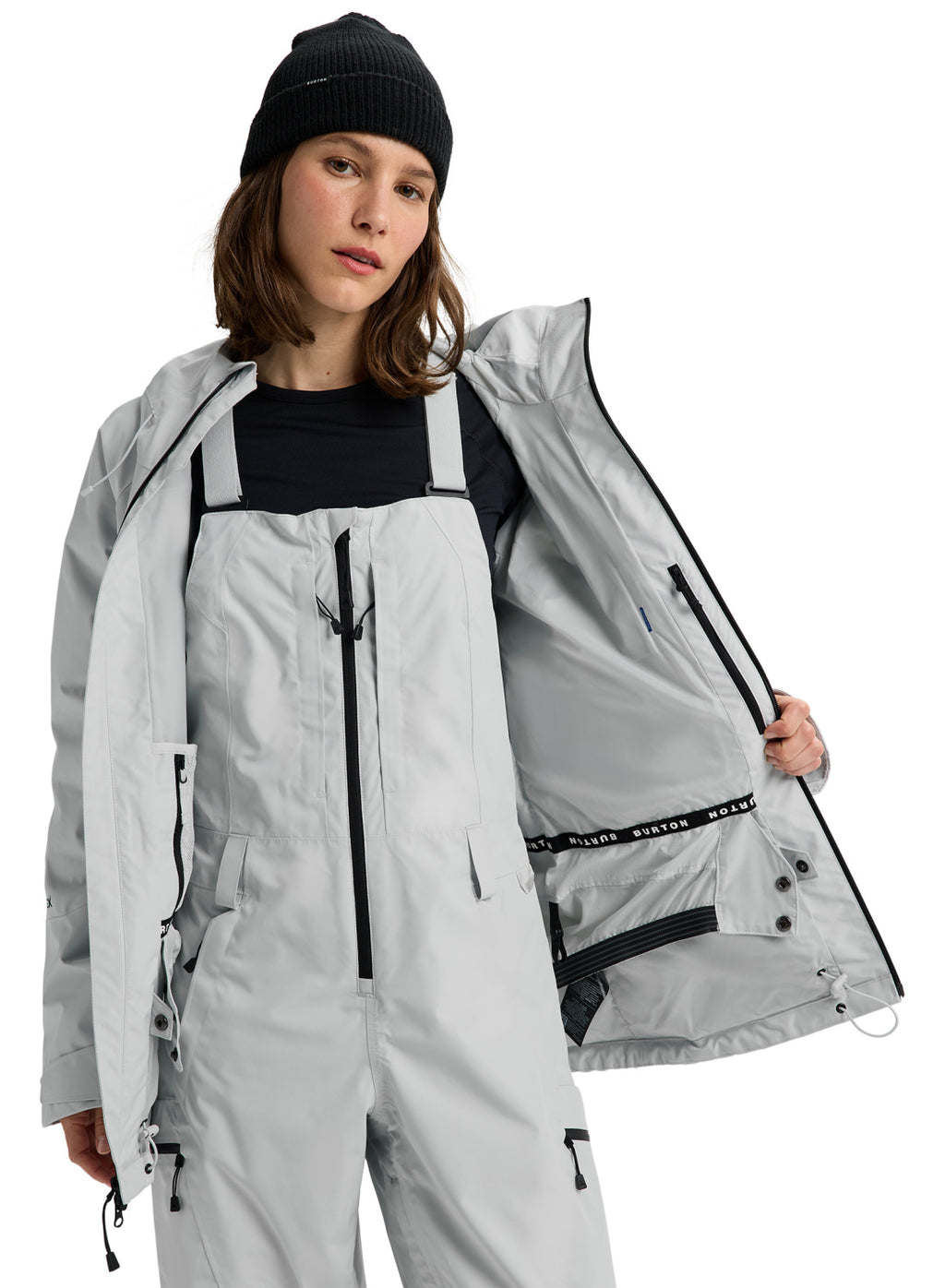 Women's Burton Reserve GORE-TEX 2L Jacket - Gray Cloud - Burton Jacket Outerwear - alternate view 9
