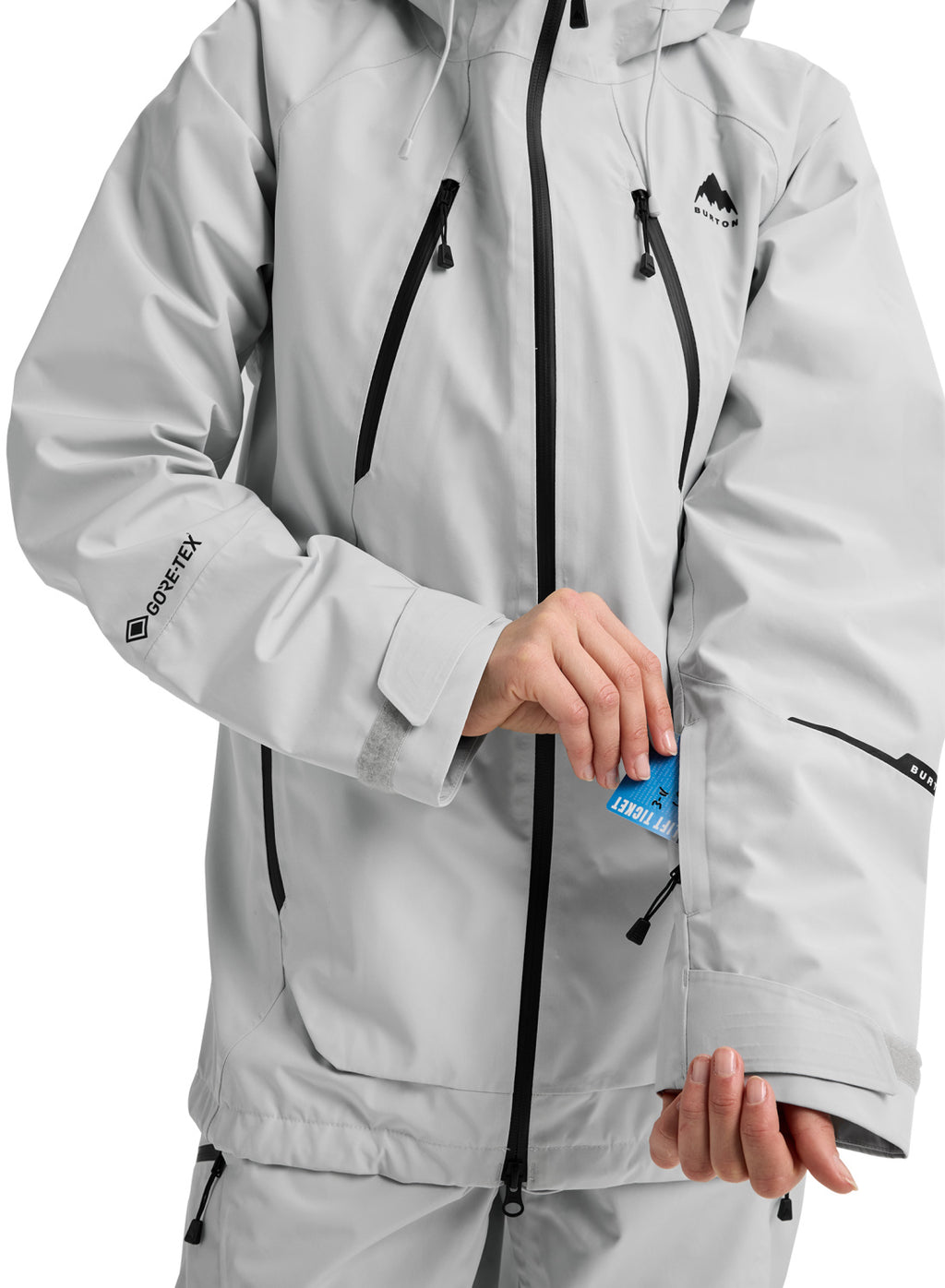 Women's Burton Reserve GORE-TEX 2L Jacket - Gray Cloud - Burton Jacket Outerwear - alternate view 6