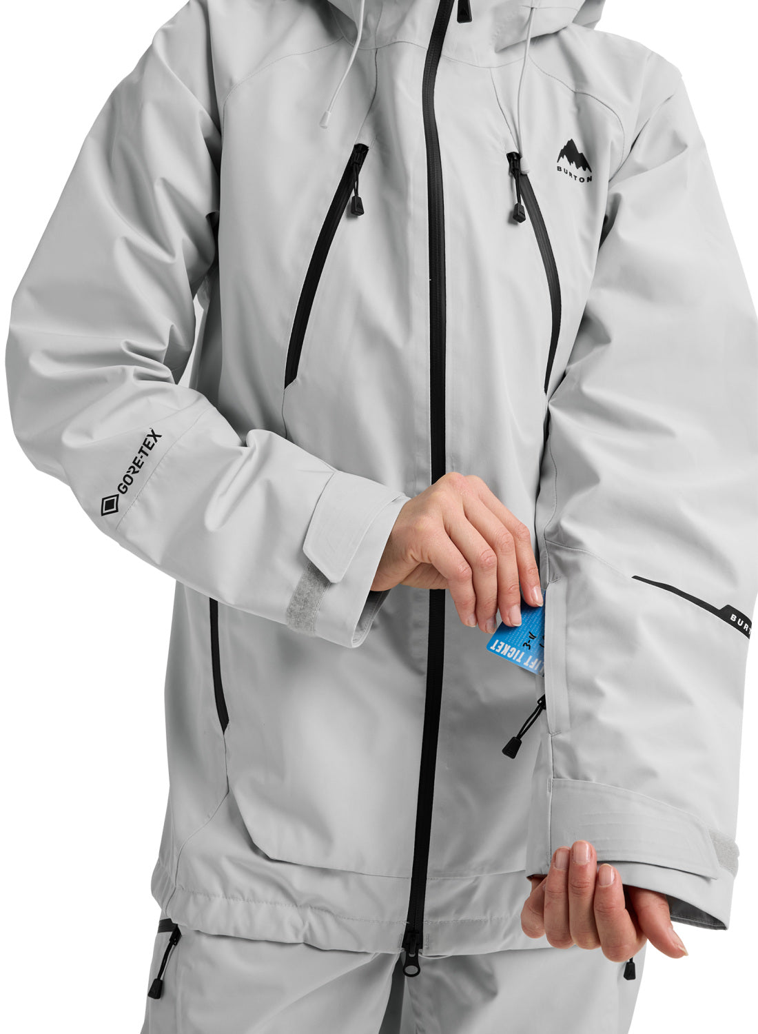 Women's Burton Reserve GORE-TEX 2L Jacket - Gray Cloud - Burton Jacket Outerwear - alternate view 6