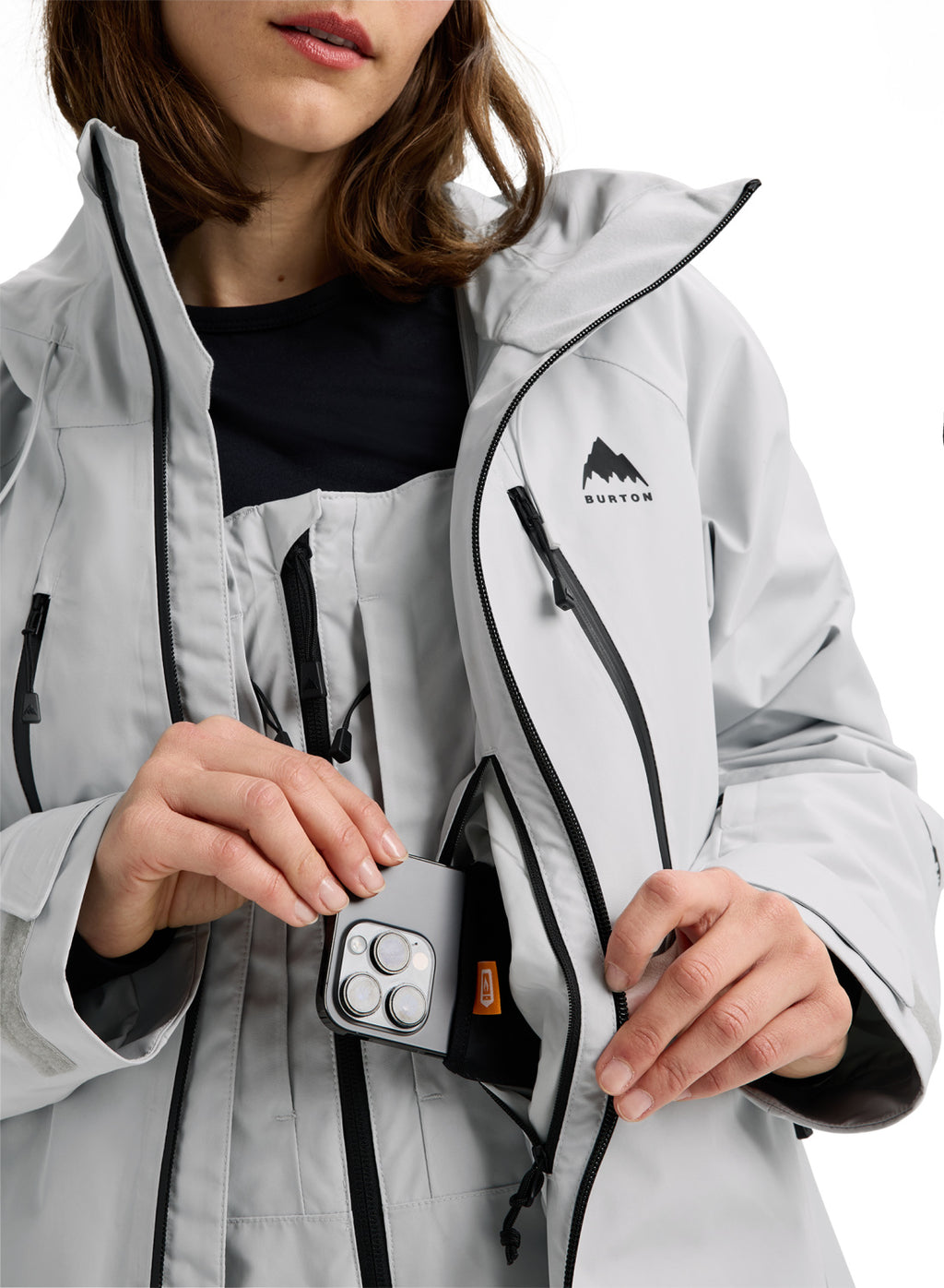 Women's Burton Reserve GORE-TEX 2L Jacket - Gray Cloud - Burton Jacket Outerwear - alternate view 8