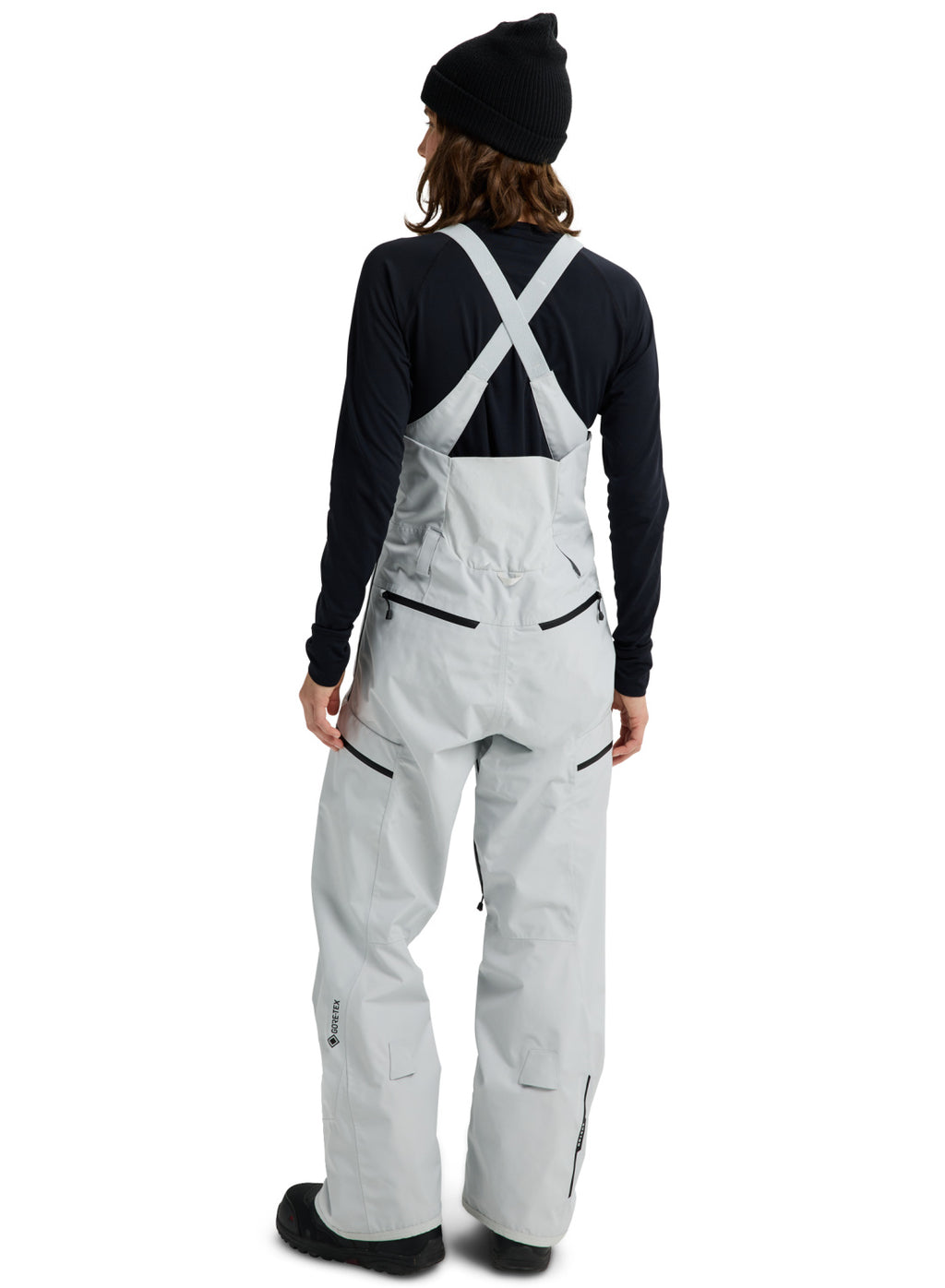 Women's Burton Reserve GORE-TEX 2L Bib Pants - Gray Cloud - Burton Bibs Outerwear - alternate view 4
