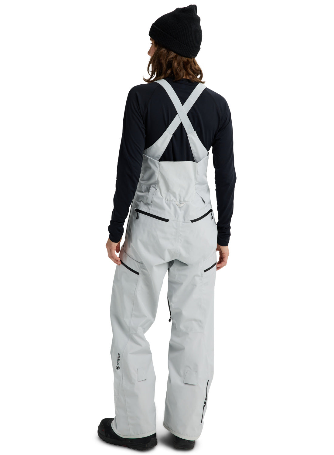 Women's Burton Reserve GORE-TEX 2L Bib Pants - Gray Cloud - Burton Bibs Outerwear - alternate view 4