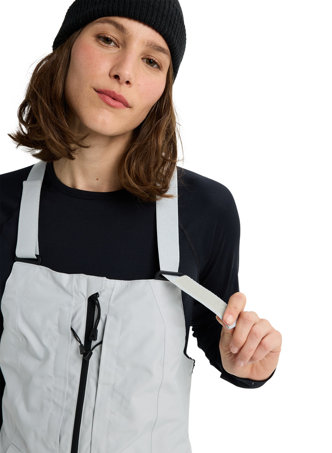 Women's Burton Reserve GORE-TEX 2L Bib Pants - Gray Cloud - Burton Bibs Outerwear - alternate view 5