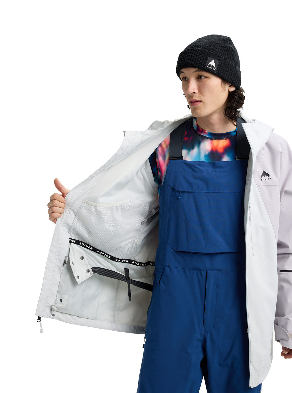 Men's Burton Reserve 2L Jacket - Gray Cloud / Washed Lavender - Burton Jacket Outerwear - alternate view 8