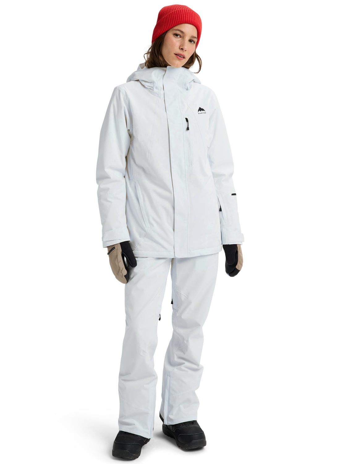 Women's Burton Reserve 2L Insulated Stretch Slim Jacket - Stout White - Burton Jacket Outerwear - alternate view 2