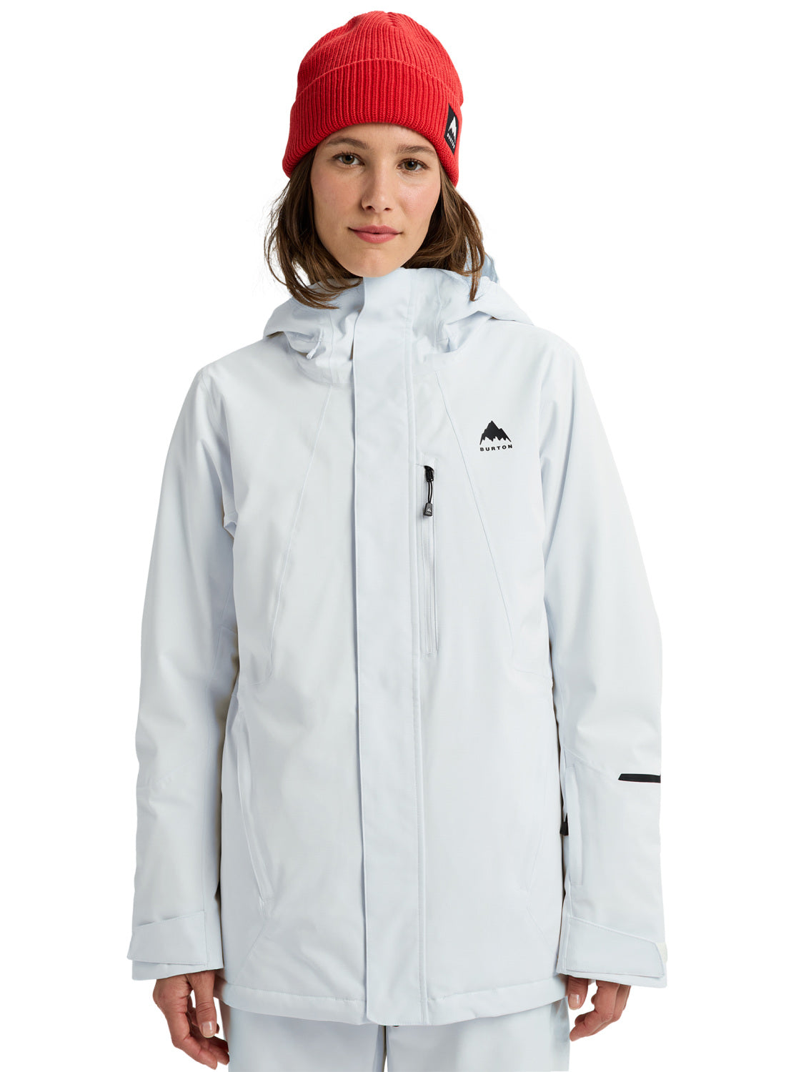 Women's Burton Reserve 2L Insulated Stretch Slim Jacket - Stout White - Burton Jacket Outerwear - alternate view 3