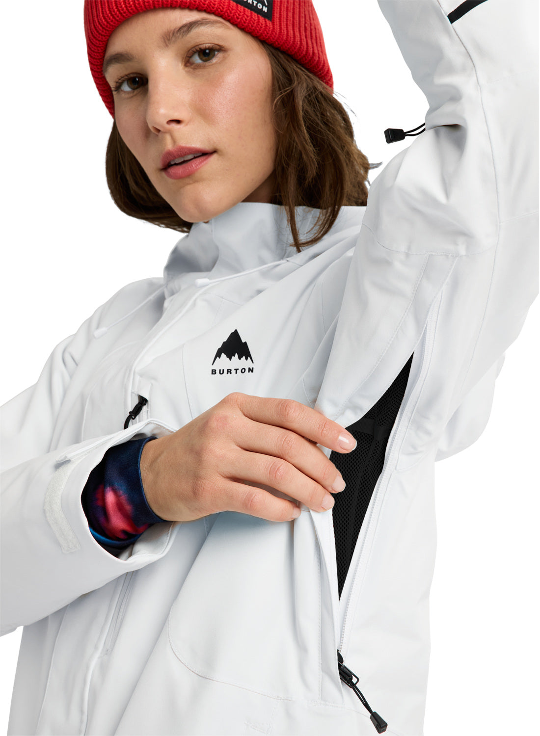Women's Burton Reserve 2L Insulated Stretch Slim Jacket - Stout White - Burton Jacket Outerwear - alternate view 8