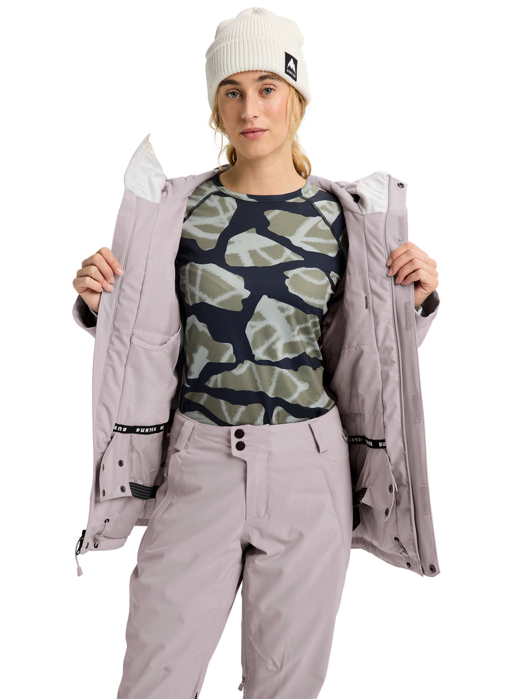 Women's Burton Reserve 2L Insulated Stretch Slim Jacket - Washed Lavender - Burton Jacket Outerwear - alternate view 9