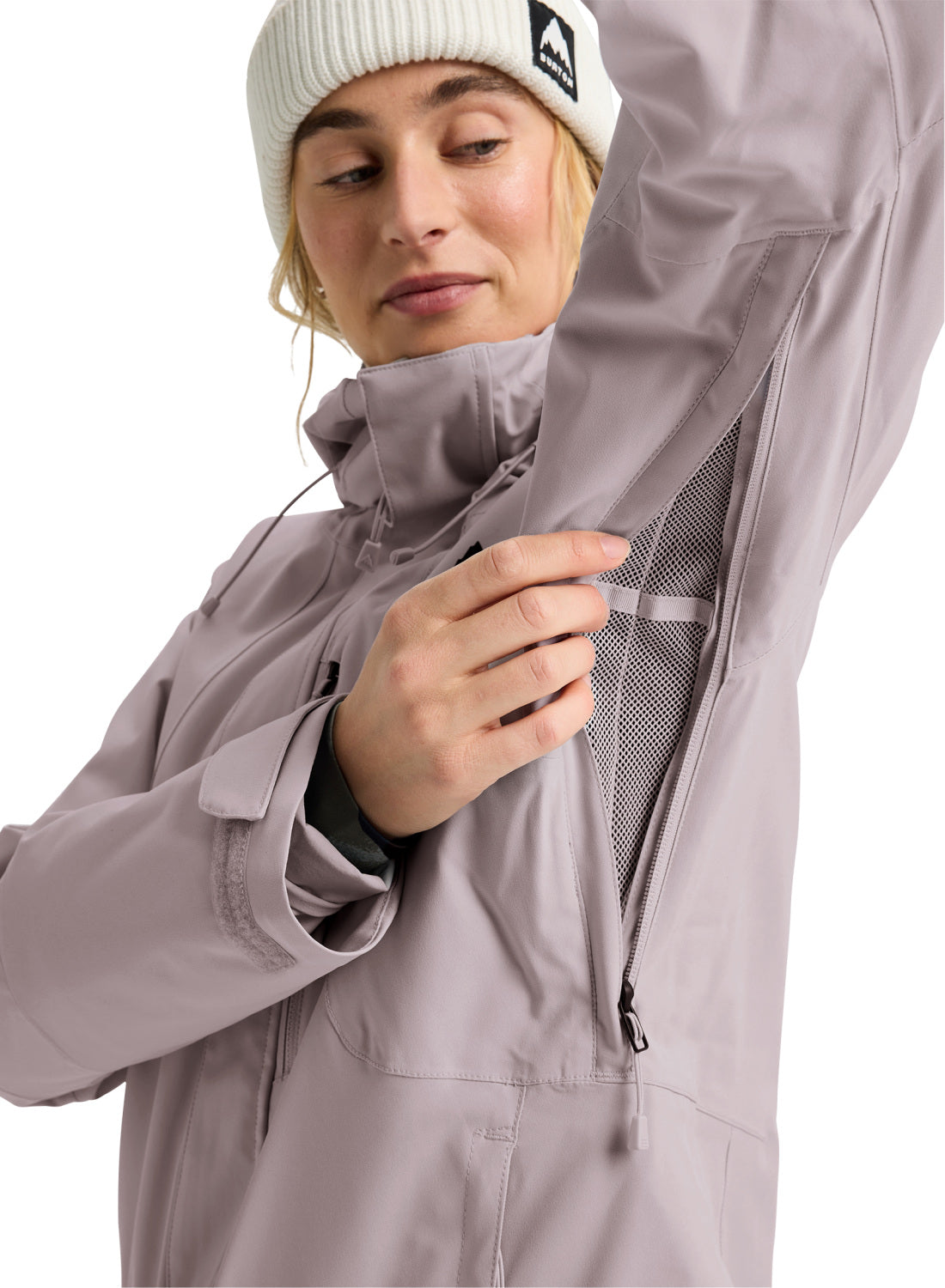 Women's Burton Reserve 2L Insulated Stretch Slim Jacket - Washed Lavender - Burton Jacket Outerwear - alternate view 7