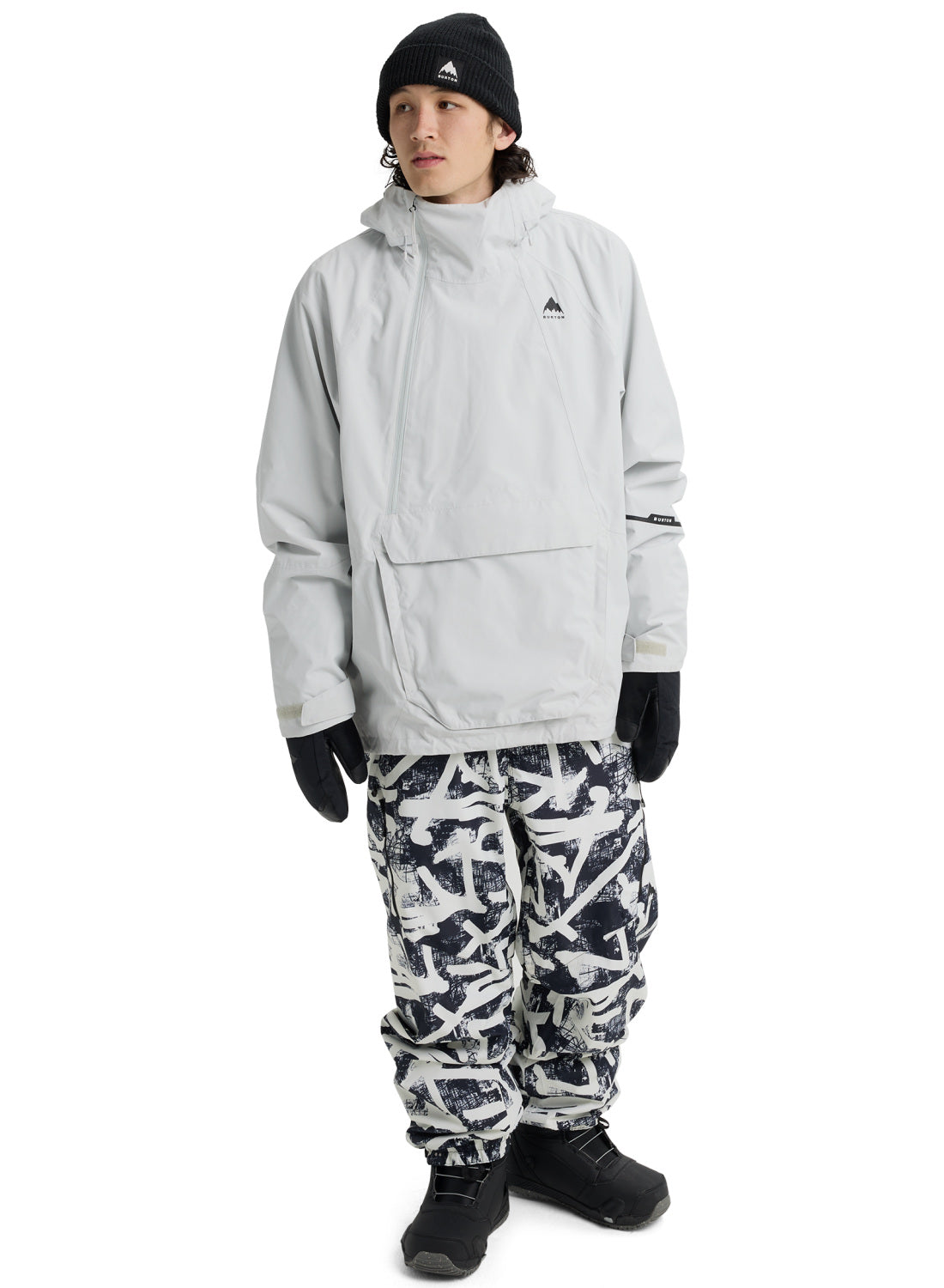 Men's Burton Reserve 2L Relaxed Anorak - Gray Cloud - Burton Anorak Outerwear - alternate view 2