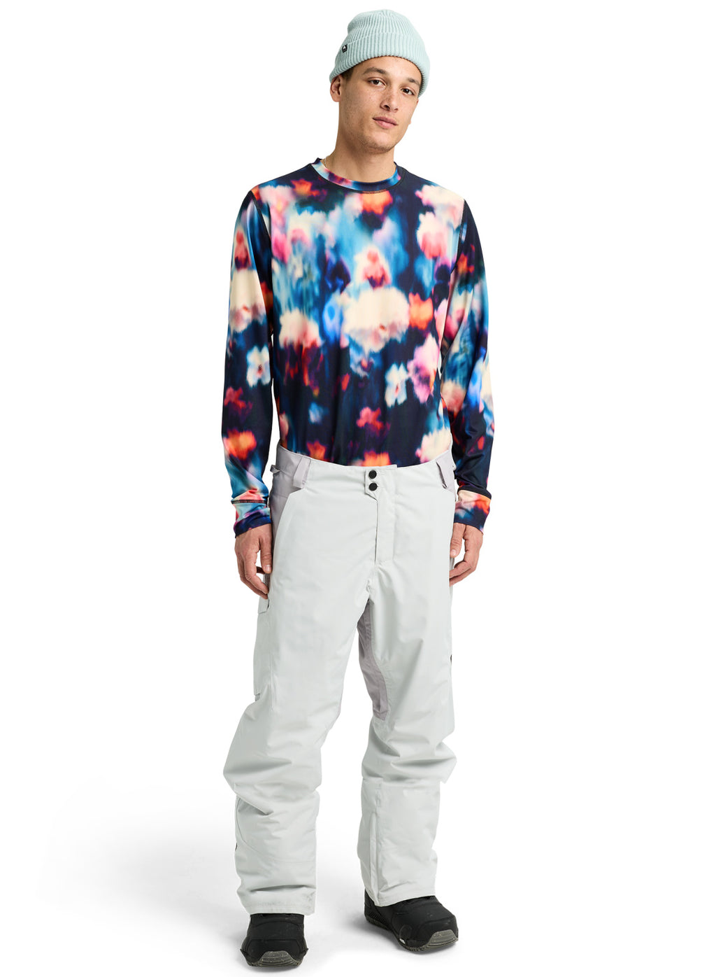 Men's Burton Reserve 2L Insulated Pants - Gray Cloud / Washed Lavender - Burton Pants Outerwear - alternate view 2