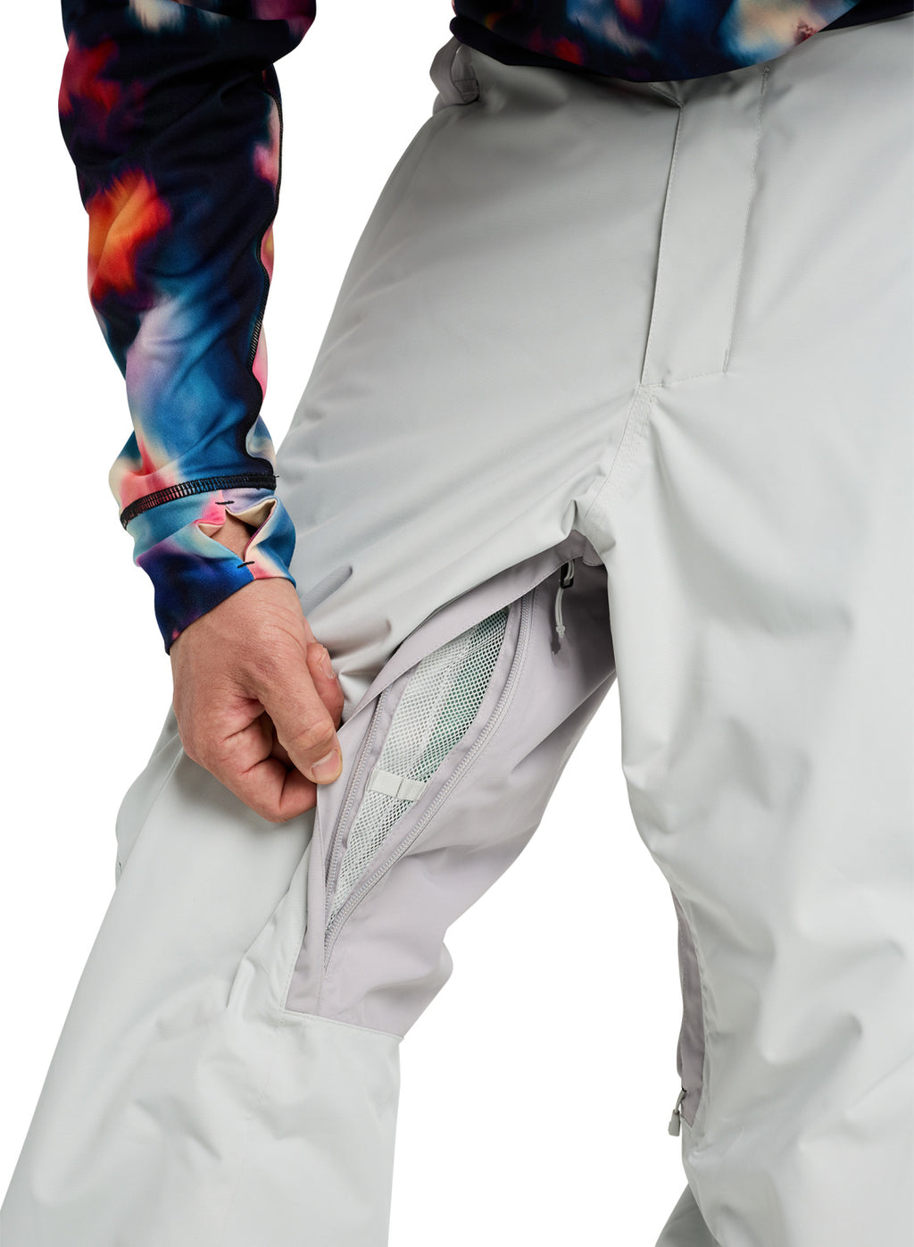 Men's Burton Reserve 2L Insulated Pants - Gray Cloud / Washed Lavender - Burton Pants Outerwear - alternate view 6