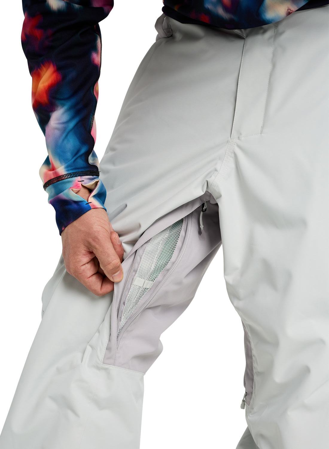 Men's Burton Reserve 2L Insulated Pants - Gray Cloud / Washed Lavender - Burton Pants Outerwear - alternate view 6