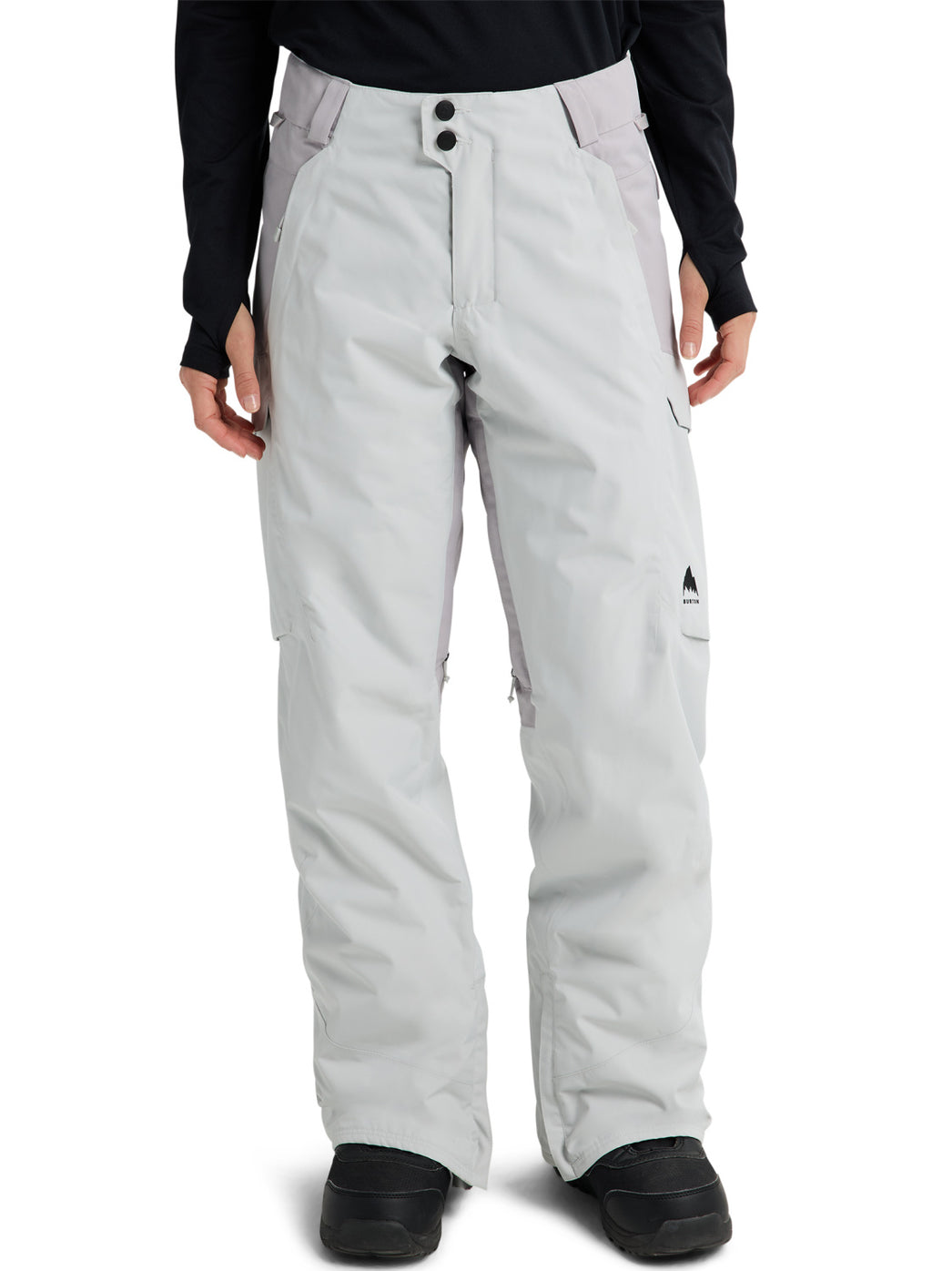 Women's Burton Reserve 2L Insulated Pants - Gray Cloud / Washed Lavender - Burton Pants Outerwear - alternate view 3