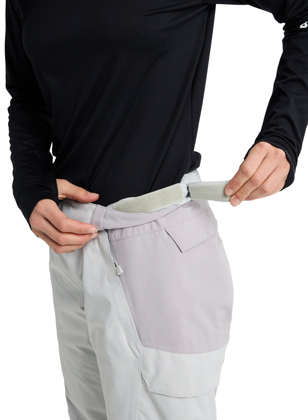 Women's Burton Reserve 2L Insulated Pants - Gray Cloud / Washed Lavender - Burton Pants Outerwear - alternate view 5